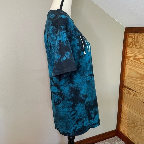Port & Company Blue Black Tie Dye Louisiana Home Grown Short Sleeve Tee Medium - Picture 2 of 8